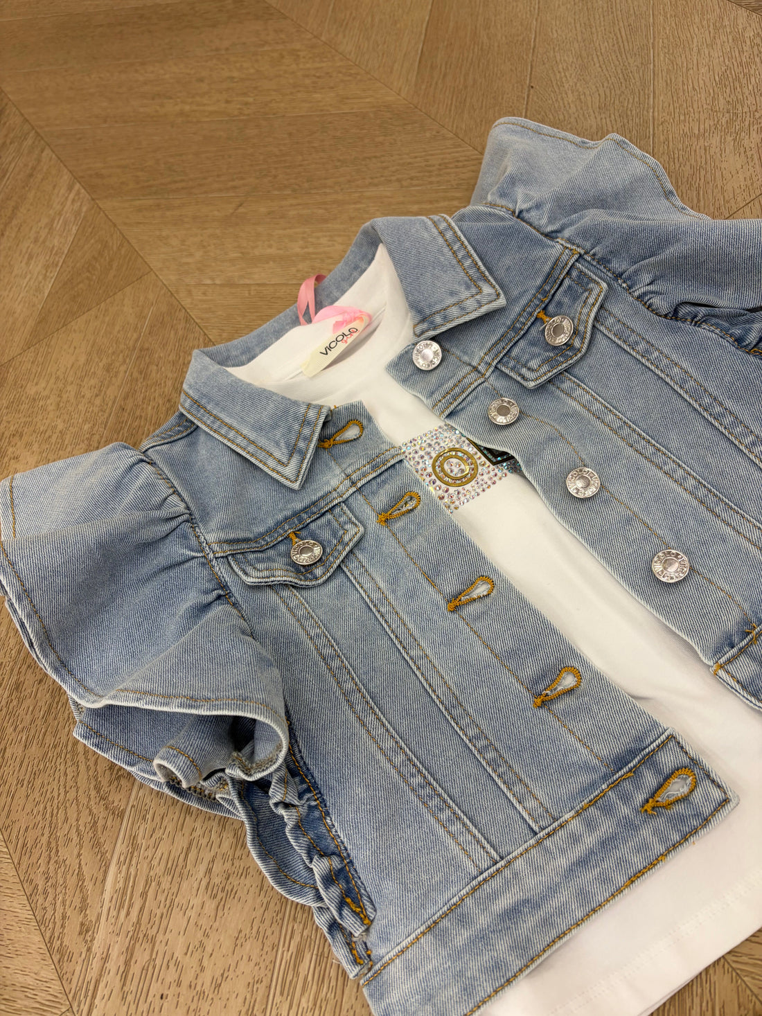 Gilet denim light blue