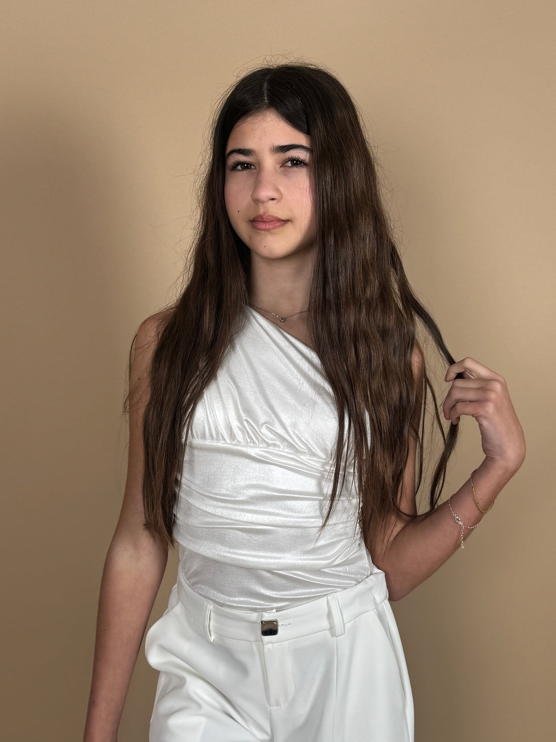 body bianco monospalla