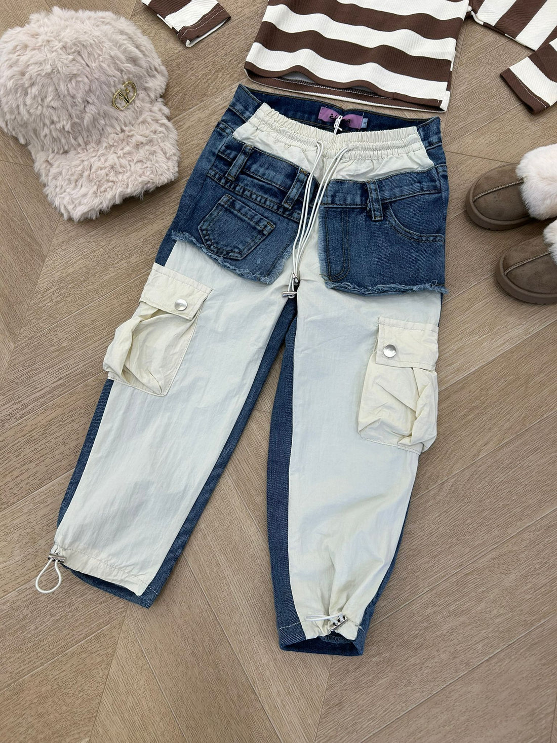 polo crop marrone